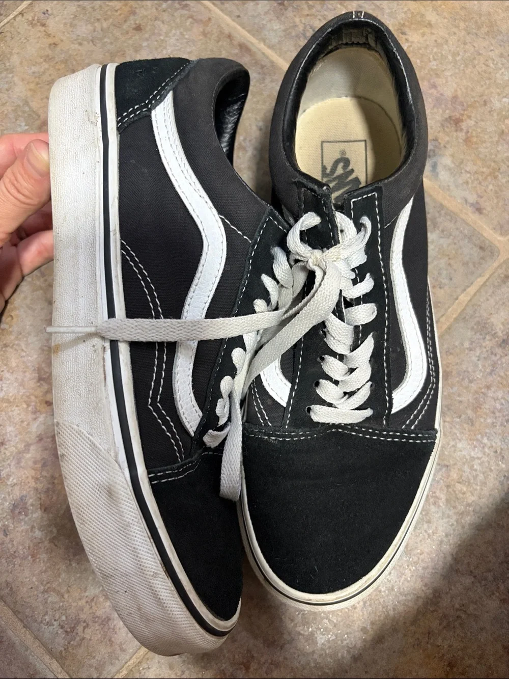 Vans Black & White Old Skool Skate Sneakers